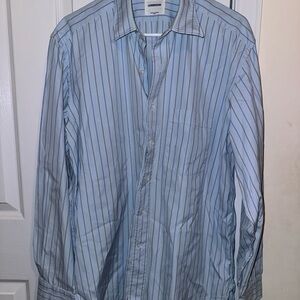 Lorenzini Blue Multicolored Striped Men's‎ Button Up Shirt